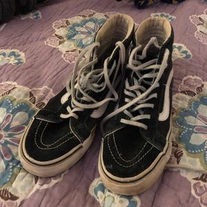 black & white hightop vans